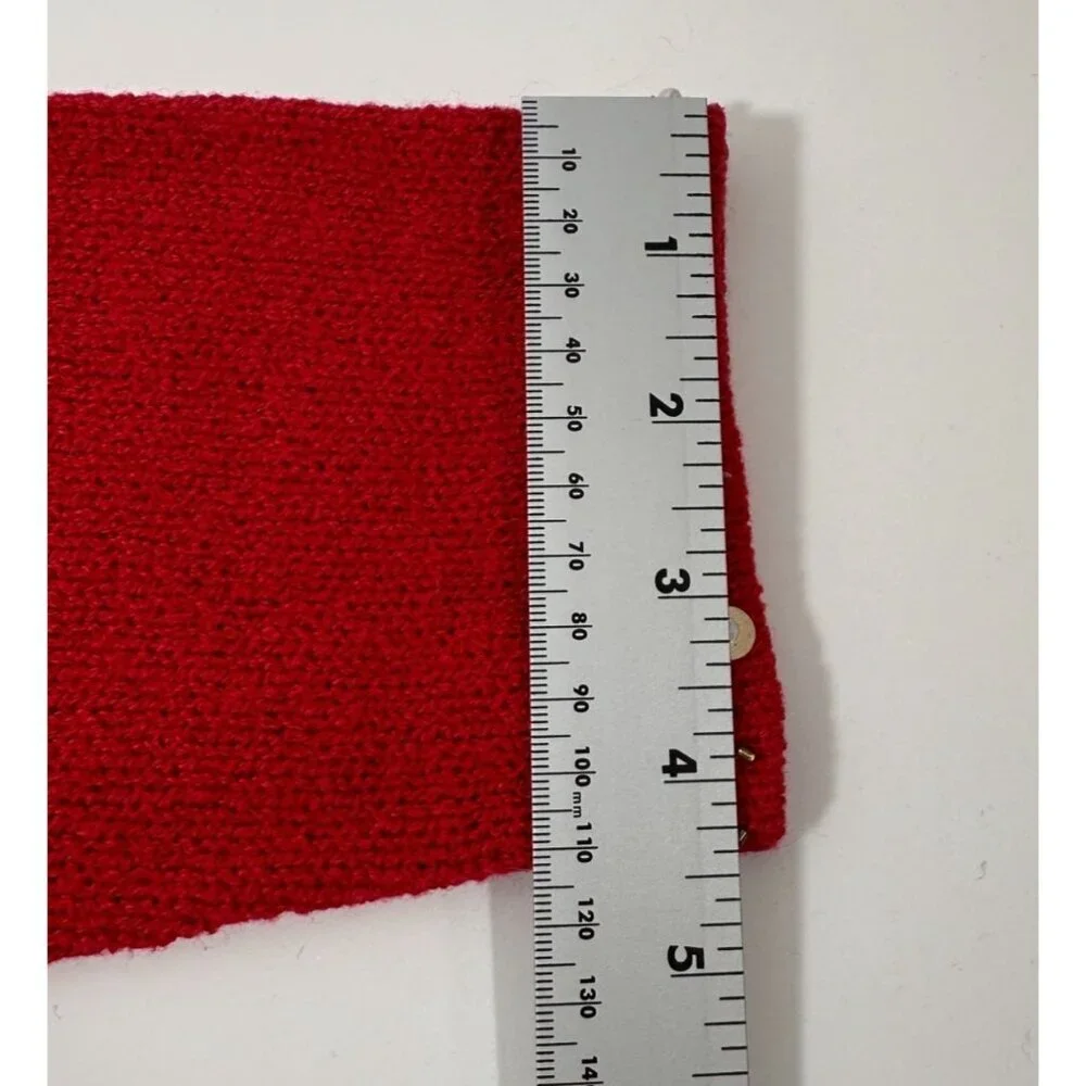 Coldwater‎ Creek Red Bejeweled Cats Kitchy Zip Sweater Jacket Size L - Picture 10 of 16